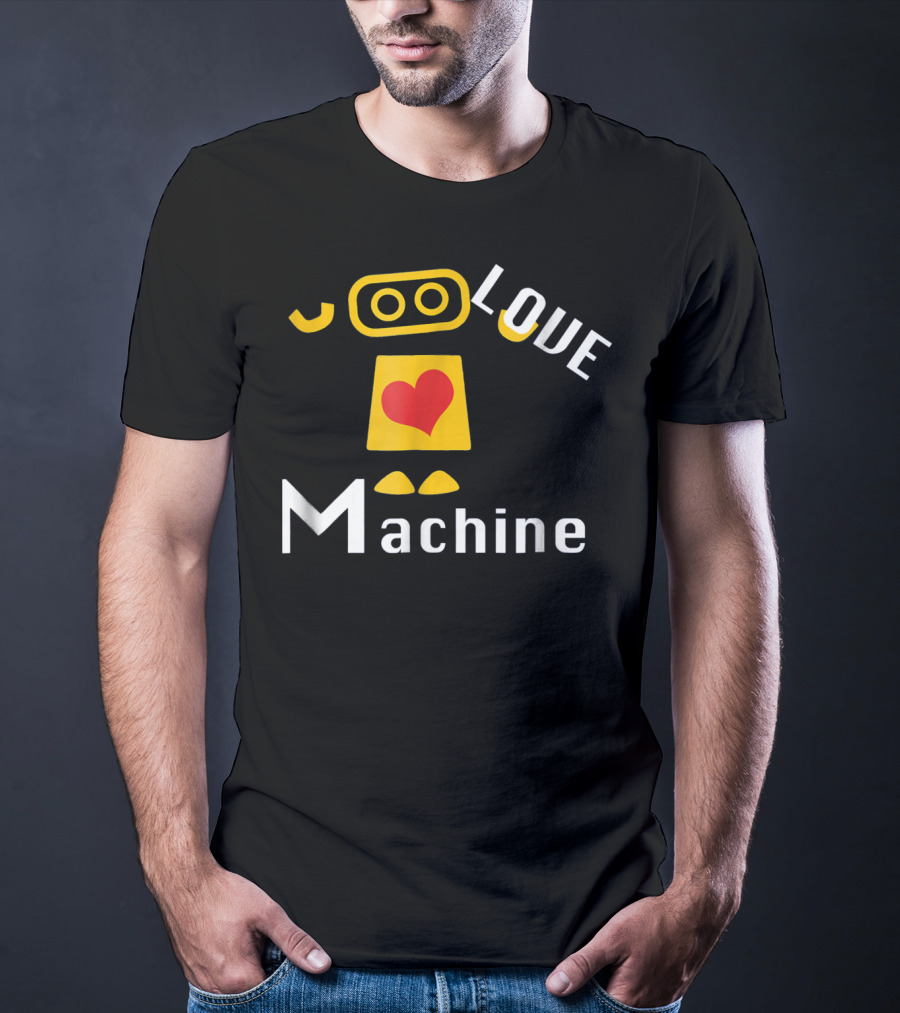 Boys Valentines Day Red Robot Love Machine T-Shirt