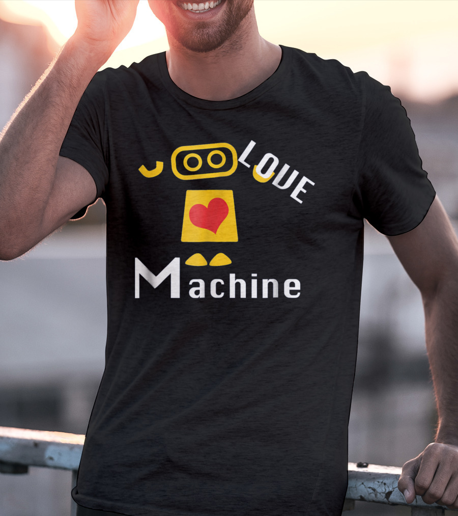 Boys Valentines Day Red Robot Love Machine T-Shirt