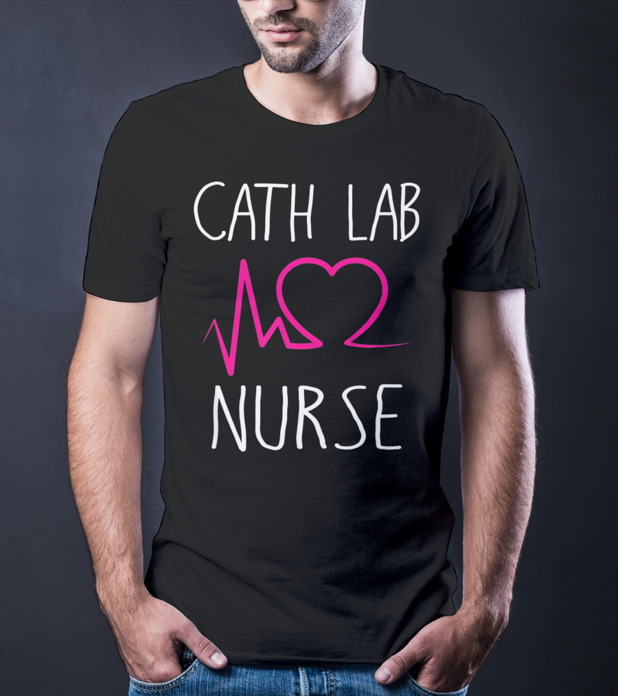 Cath Lab Nurse Heartbeat Love Pulse T-Shirt