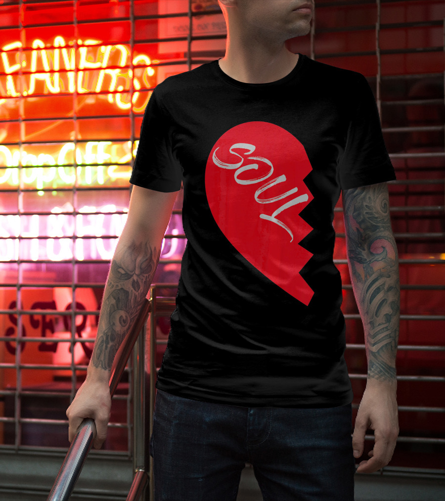 Couple Half Heart Soulmate Valentines Soul T-Shirt