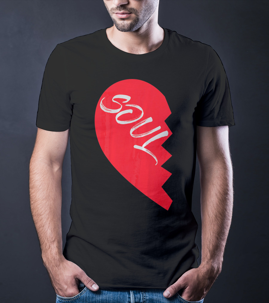 Couple Half Heart Soulmate Valentines Soul T-Shirt