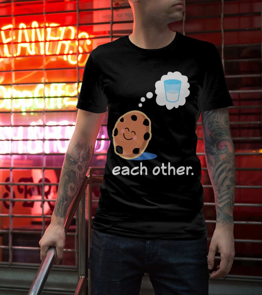 Couples Matching Cookie And Milk Each Other Valenti T-Shirt