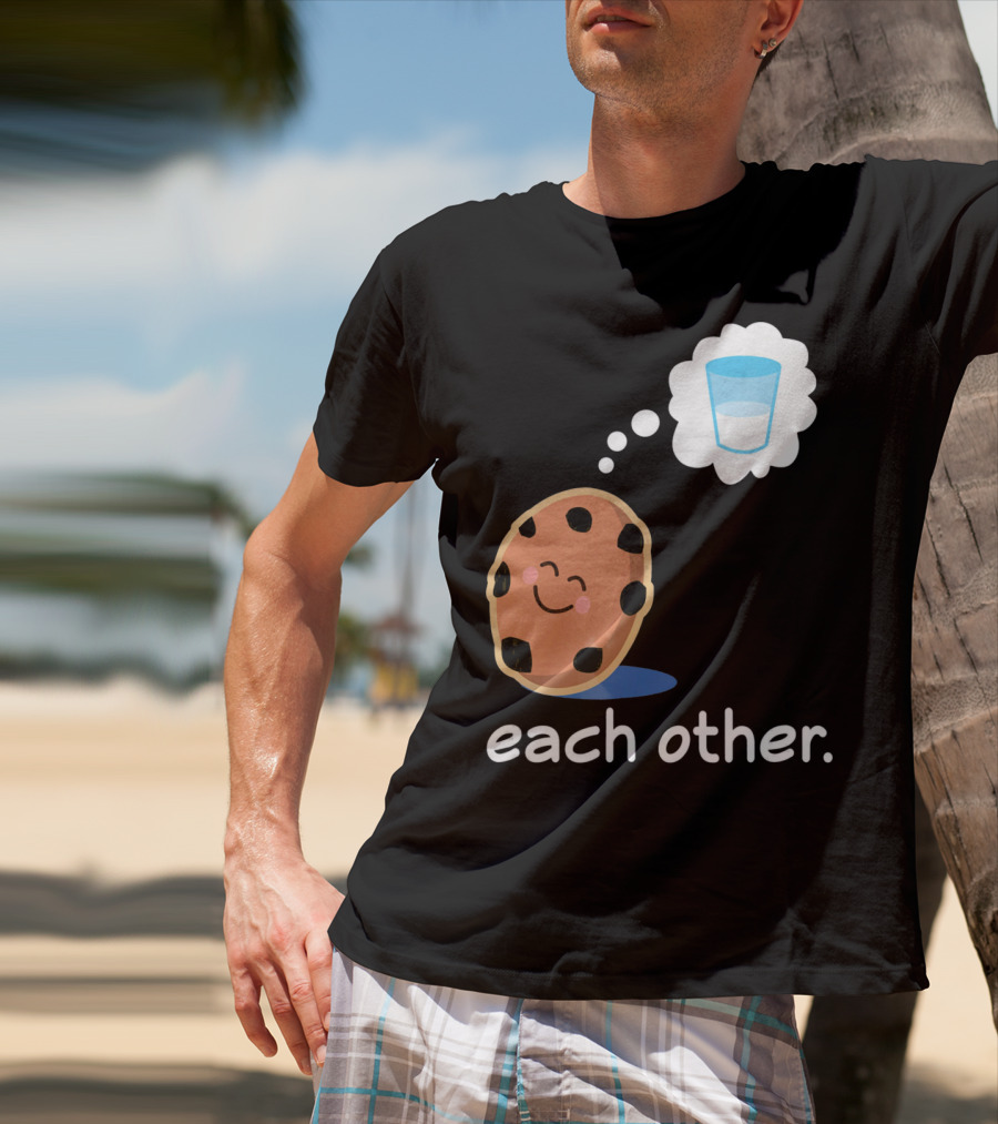 Couples Matching Cookie And Milk Each Other Valenti T-Shirt