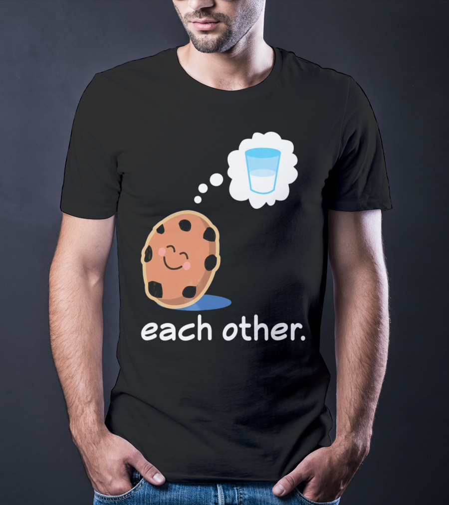 Couples Matching Cookie And Milk Each Other Valenti T-Shirt