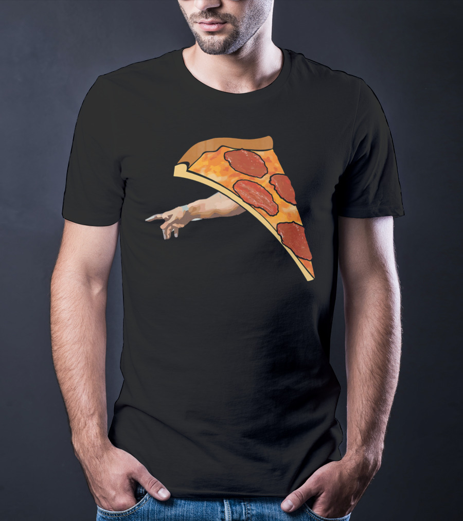 Couples Valentines Creation Of Adam Pineapple Pizza T-Shirt