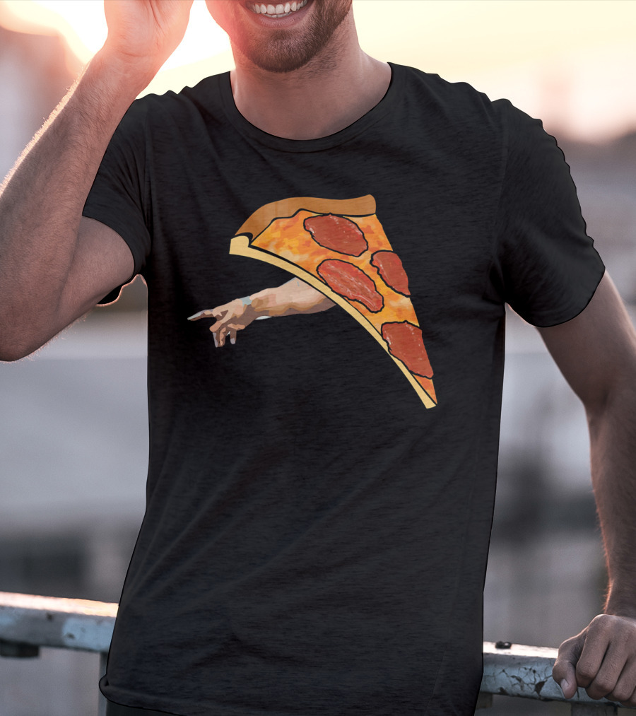 Couples Valentines Creation Of Adam Pineapple Pizza T-Shirt