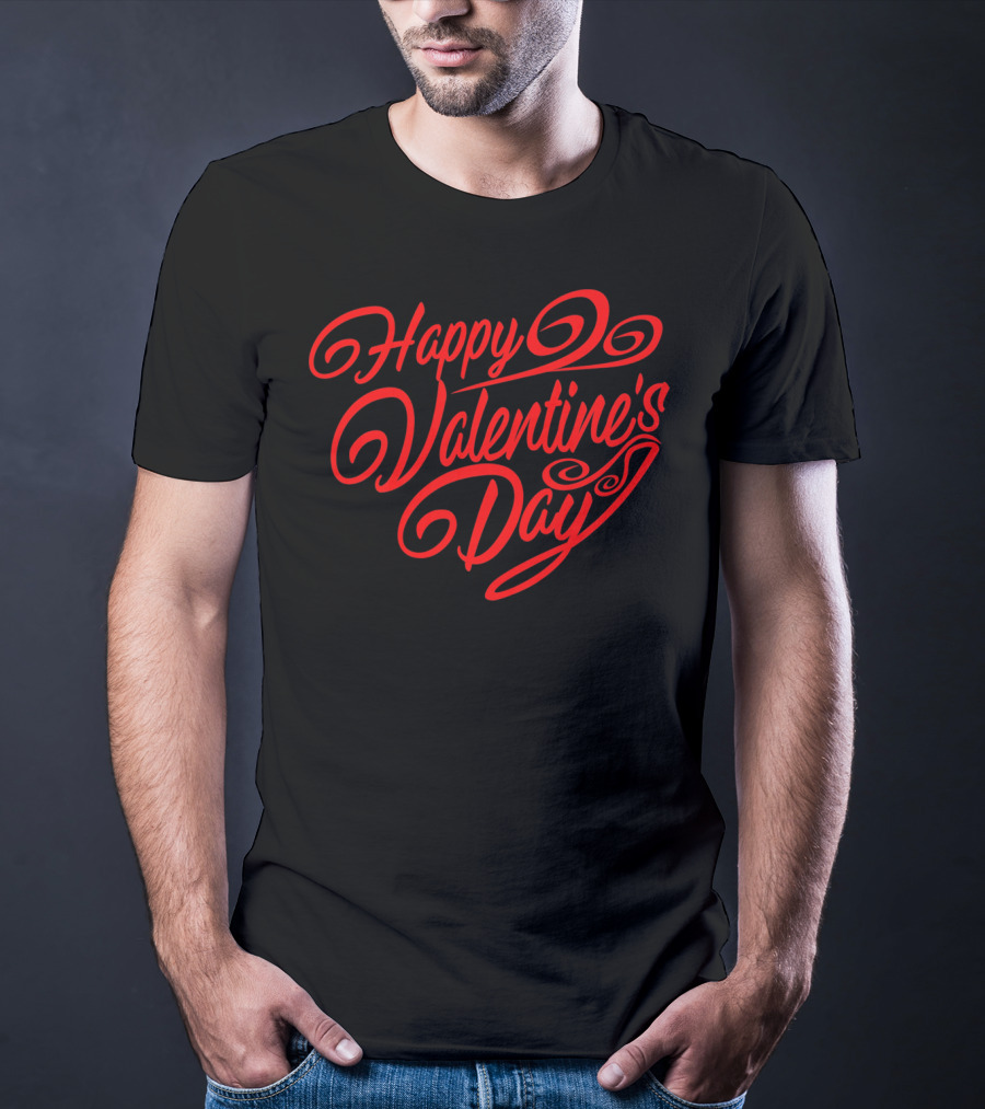 Happy Valentine's Day Cute Stylish Heart T-Shirt