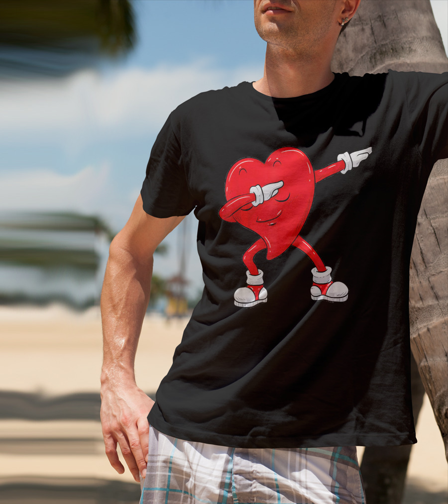 Dabbing Heart Valentine’s Day Dance Pose T-Shirt