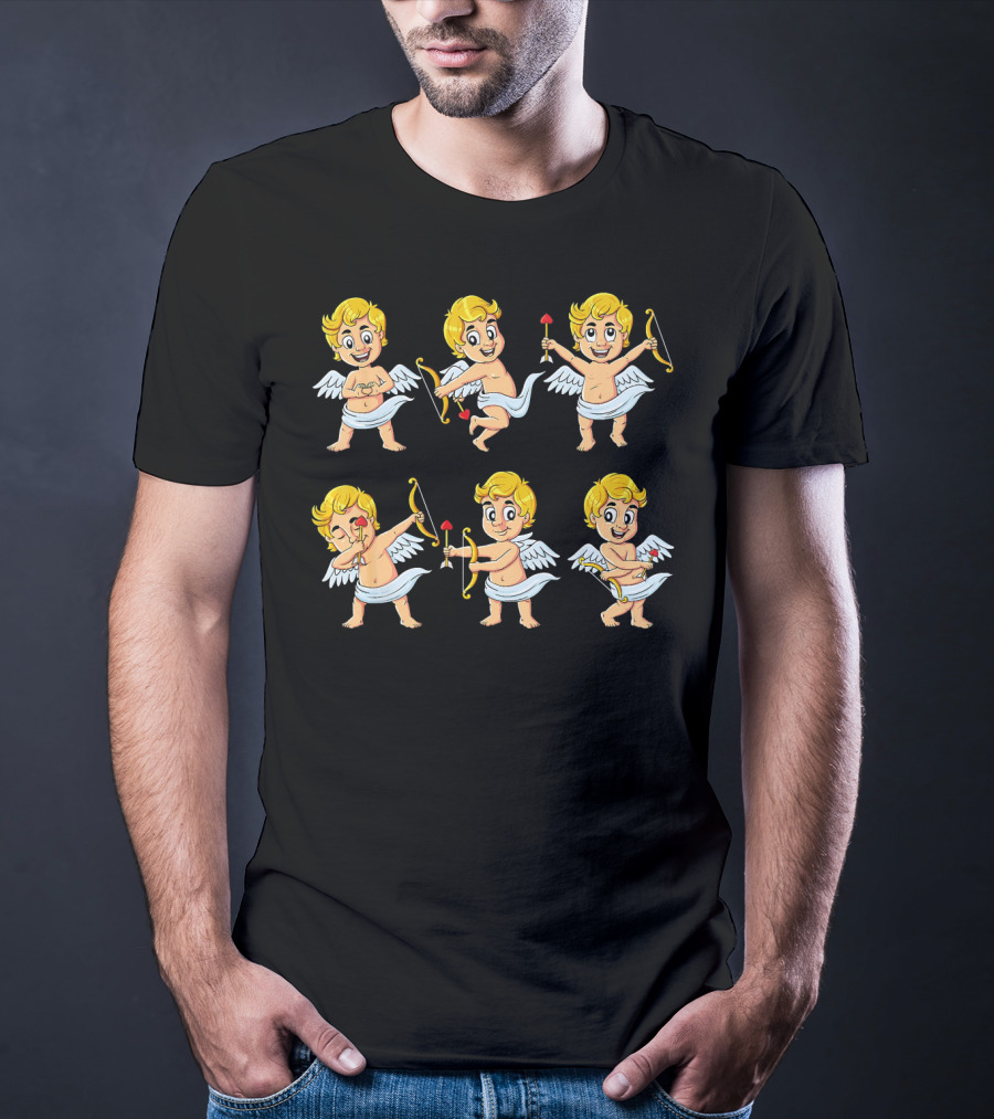 Dancing Cupids Valentine Dance Challenge With Arrows And Bows T-Shirt