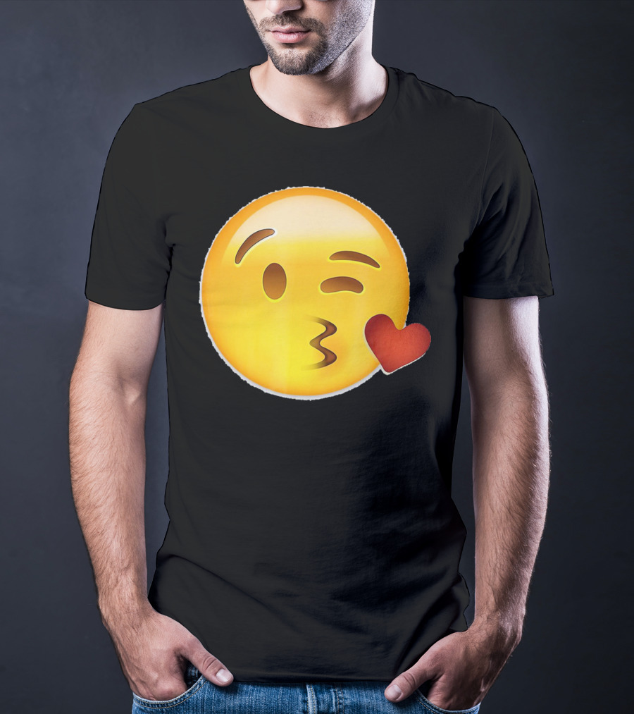 EmojiTees Blow Kiss Emoji Valentine T-Shirt