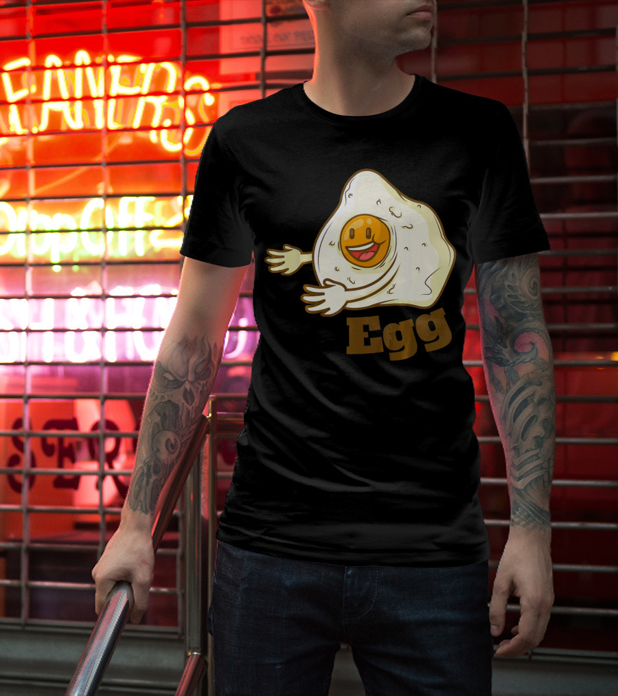 Funny Bacon And Egg Duo Valentines Hugging Egg T-Shirt