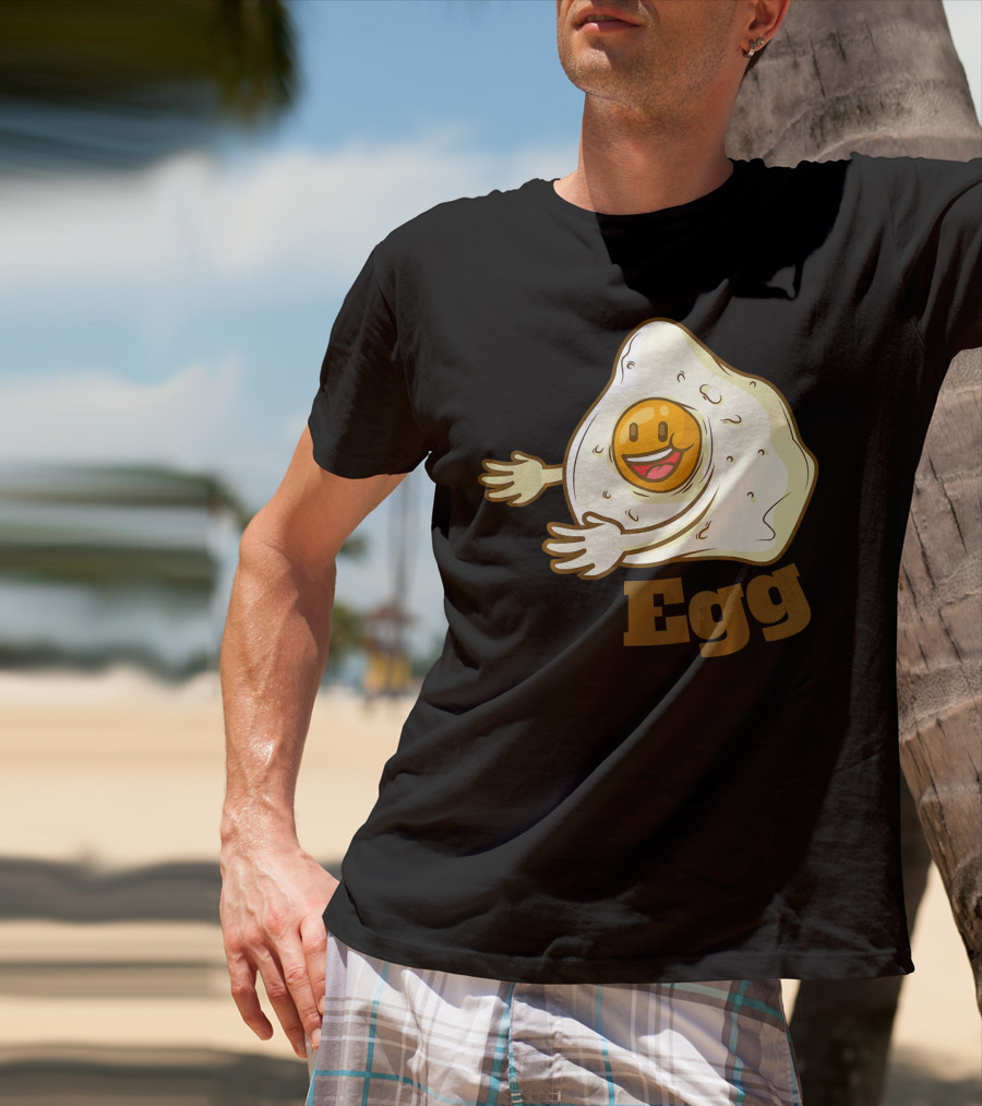 Funny Bacon And Egg Duo Valentines Hugging Egg T-Shirt