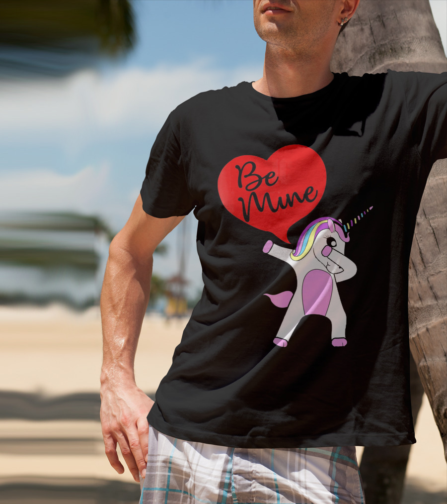 FUNNY DABBING PONY Be Mine Valentines T-Shirt