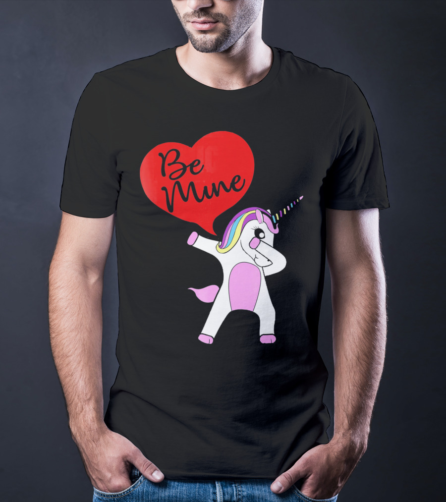 FUNNY DABBING PONY Be Mine Valentines T-Shirt