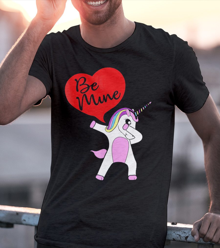 FUNNY DABBING PONY Be Mine Valentines T-Shirt