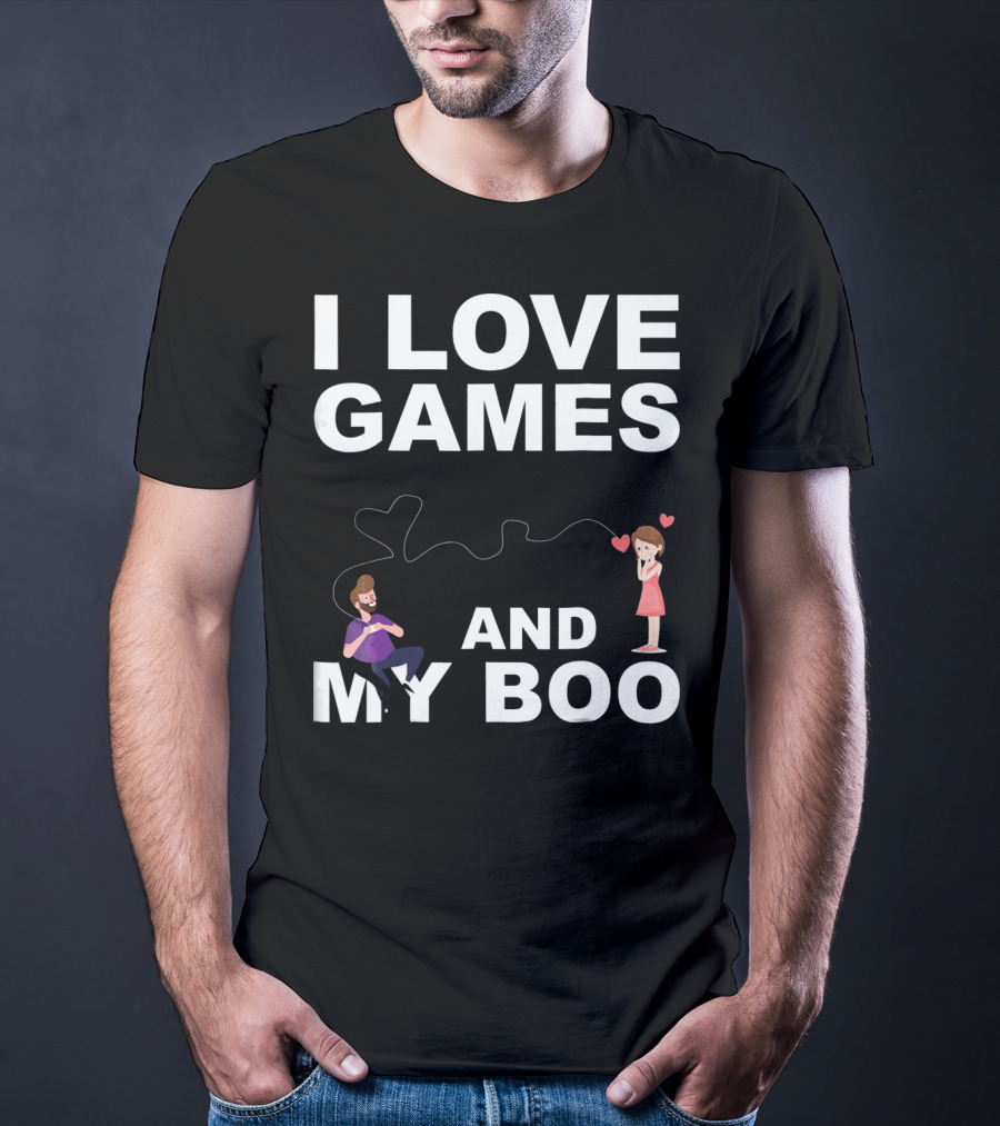 Valentines Day I Love Games And My Boo Funny T-Shirt