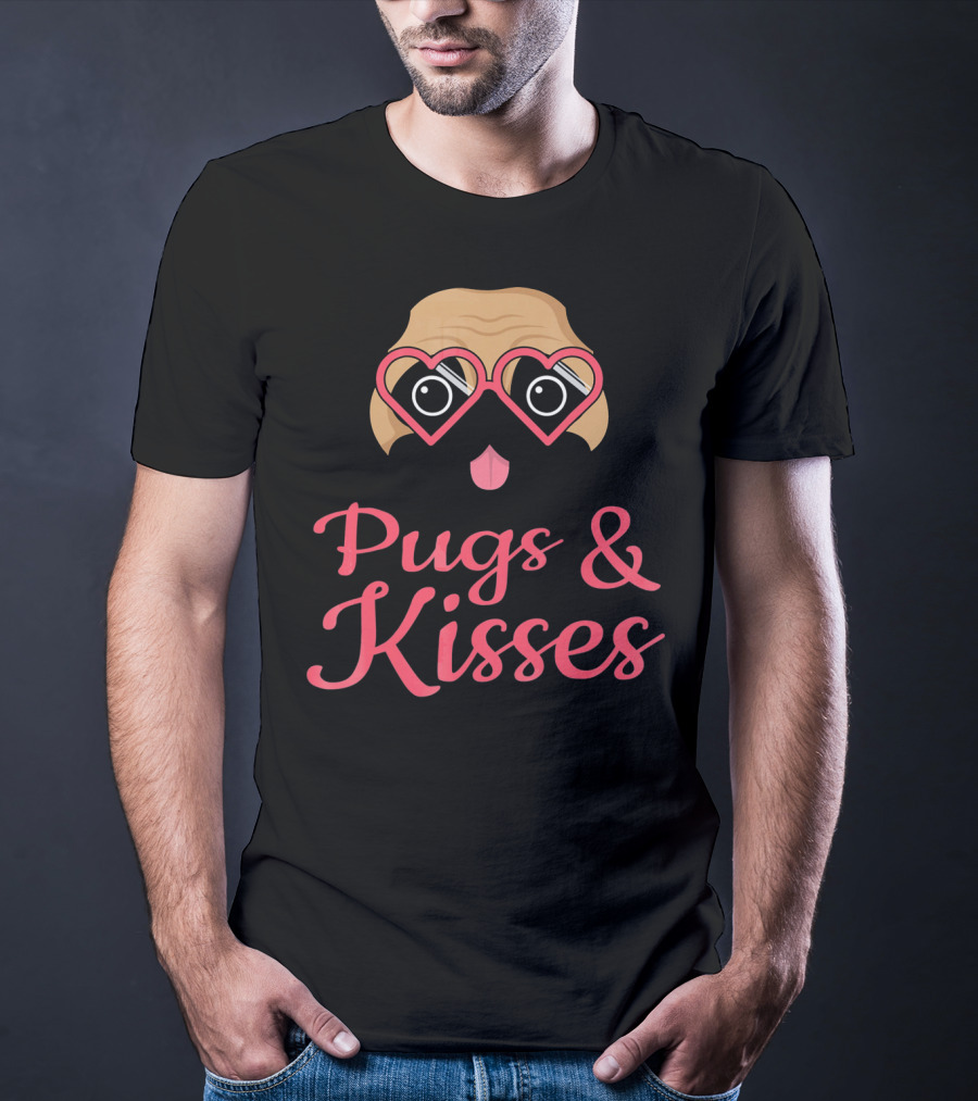 Pugs And Kisses Funny Valentines Day Humor T-Shirt