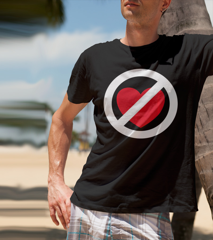 No Heart Symbol Anti Valentine Humor T-Shirt