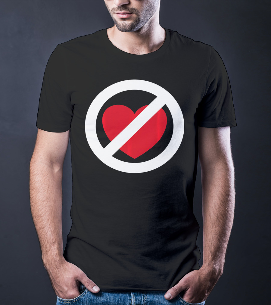 No Heart Symbol Anti Valentine Humor T-Shirt