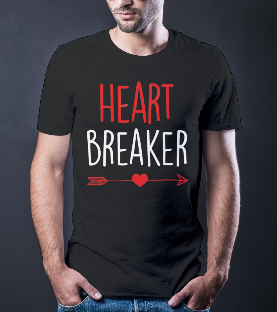 Heart Breaker Arrow Heart Valentine's Day T-Shirt