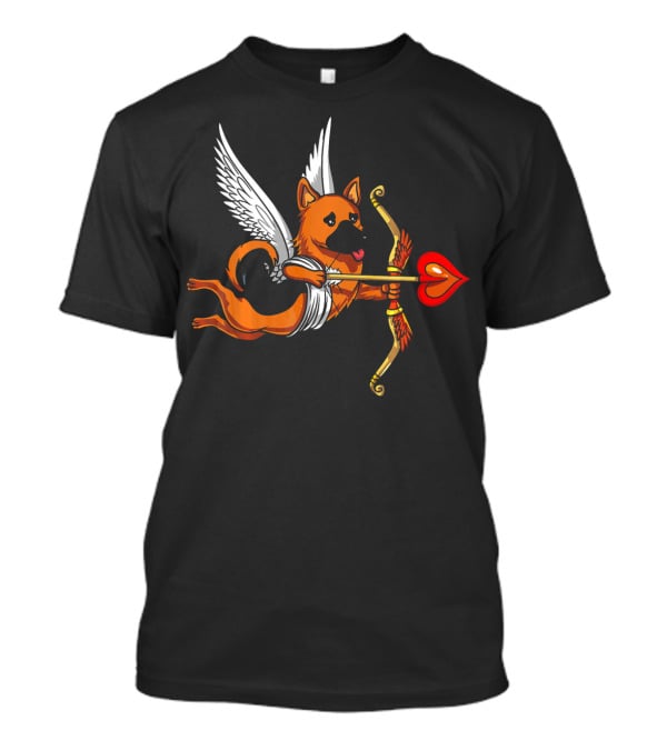 German Shepherd Cupid Dog Valentine's Day T-Shirt