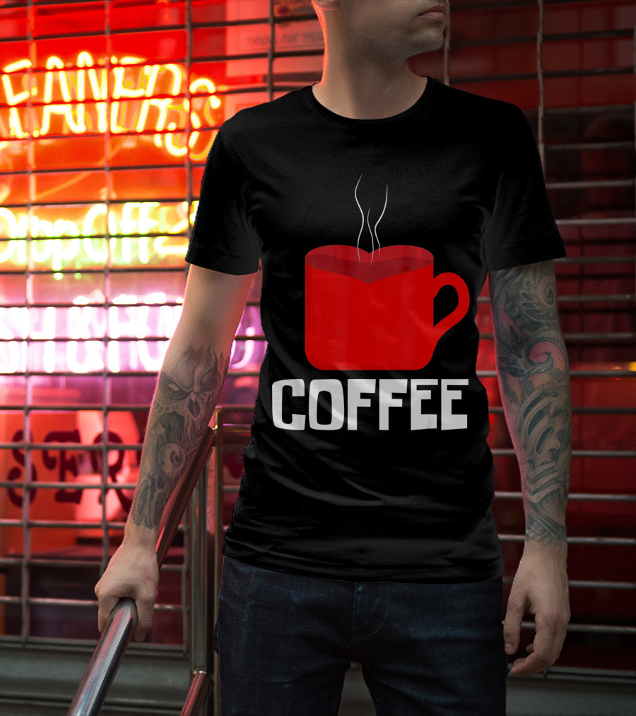 Funny Valentines Coffee Heart Mug Valentine's Day T-Shirt