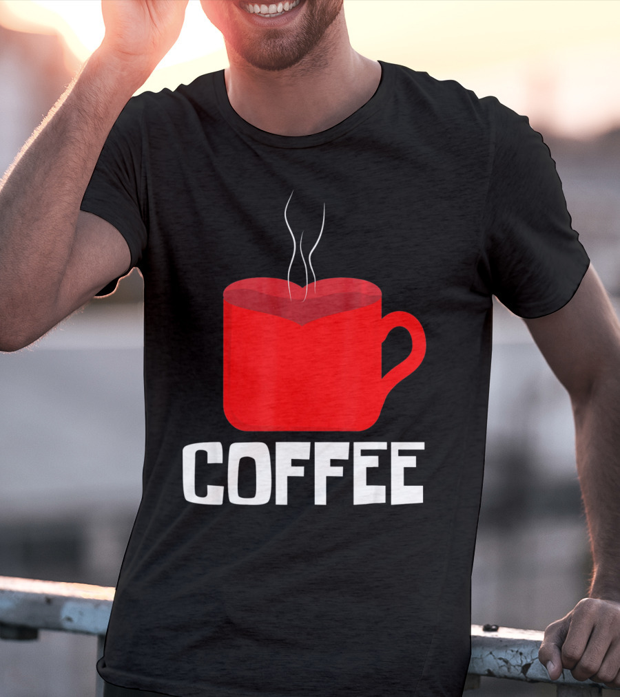 Funny Valentines Coffee Heart Mug Valentine's Day T-Shirt