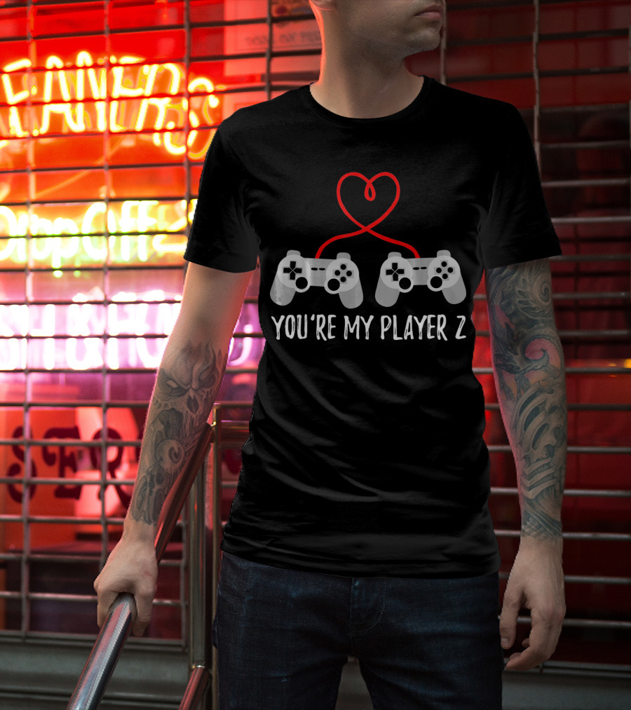 You're My Player 2 Gamer Valentine Day T-Shirt