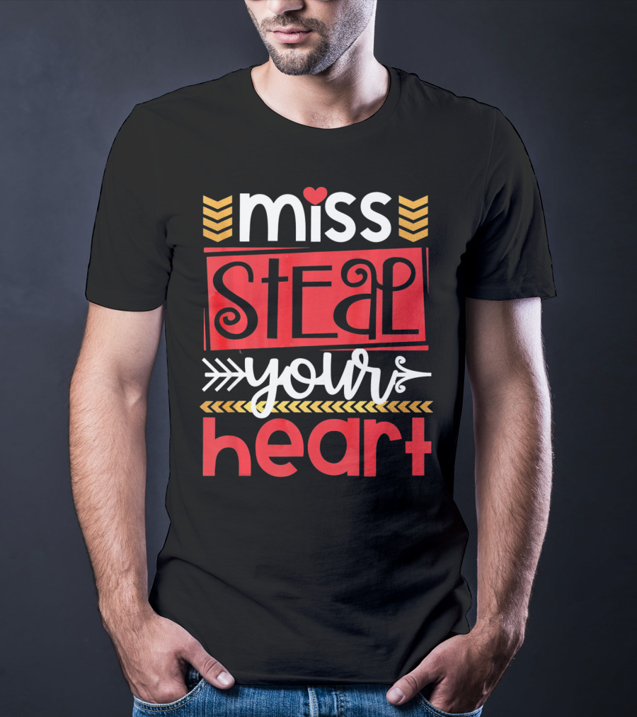 Miss Steal Your Heart Girls Valentines T-Shirt