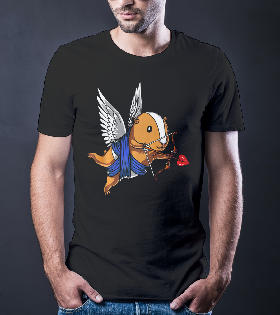 Guinea Pig Cupid Valentines Day Cute Women T-Shirt