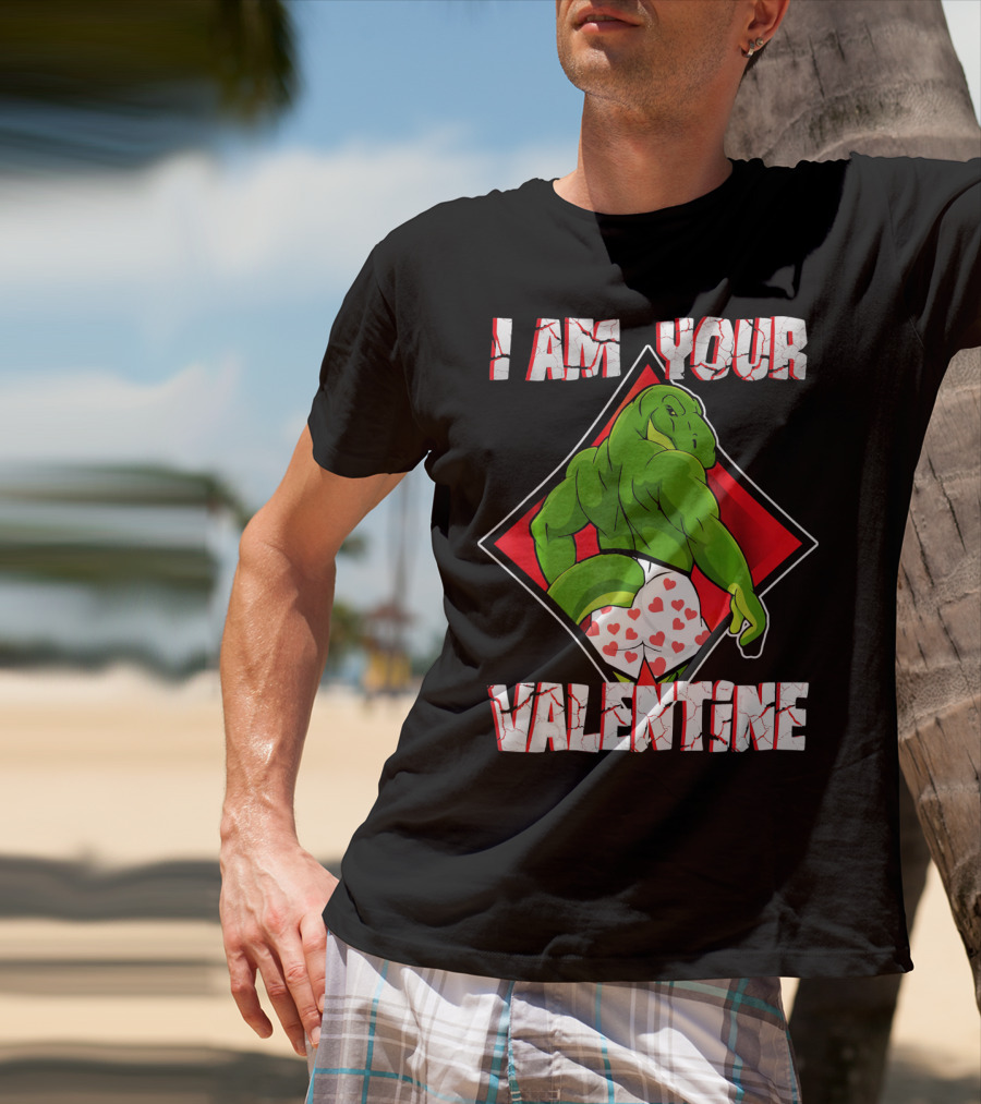 I Am Your Valentine Dinosaur With Heart Boxers T-Shirt