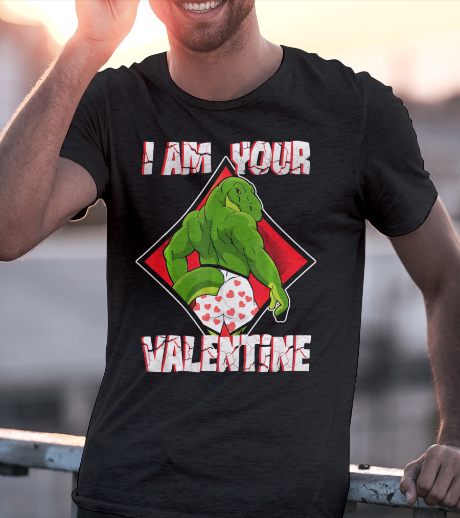 I Am Your Valentine Dinosaur With Heart Boxers T-Shirt
