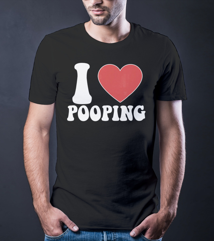 I HEART POOPING Funny Valentines T-Shirt