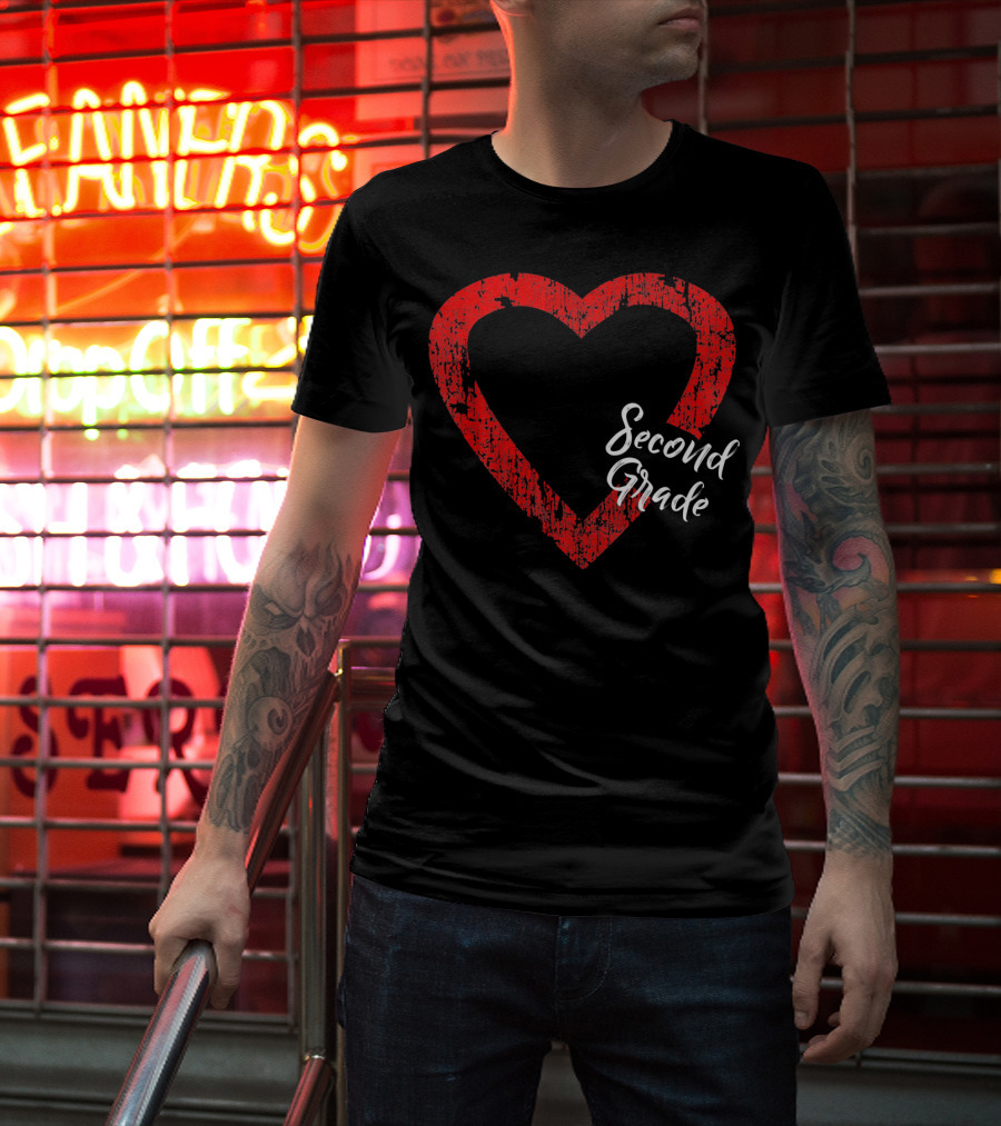 Second Grade Love Valentine's Day Heart T-Shirt