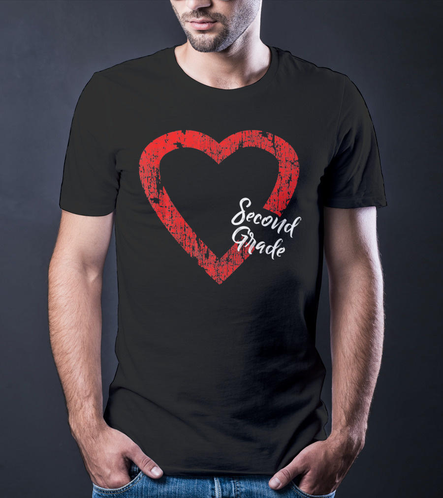 Second Grade Love Valentine's Day Heart T-Shirt
