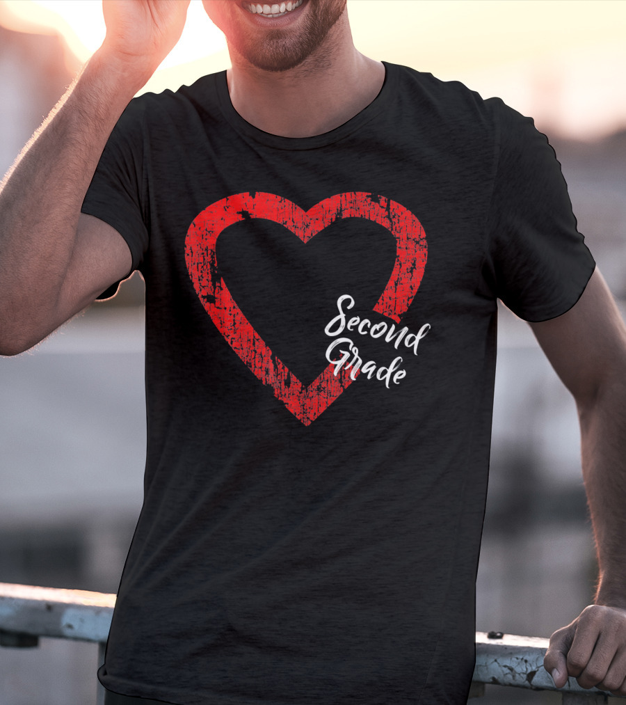 Second Grade Love Valentine's Day Heart T-Shirt