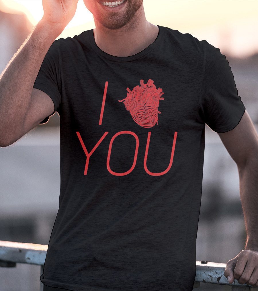 I LOVE YOU Anatomical Heart Vale T-Shirt