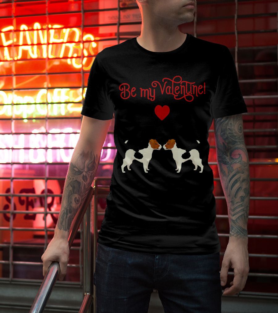 Be My Valentine Jack Russell Terrier Heart T-Shirt
