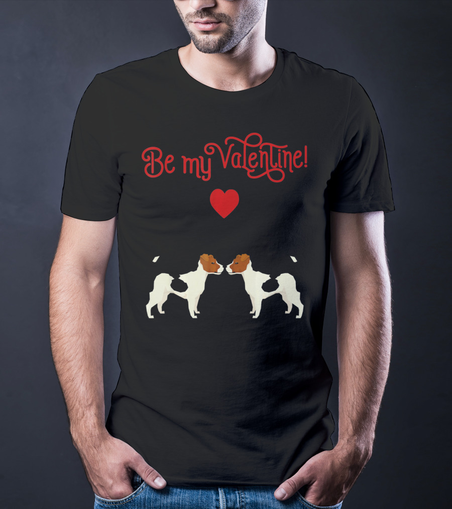 Be My Valentine Jack Russell Terrier Heart T-Shirt