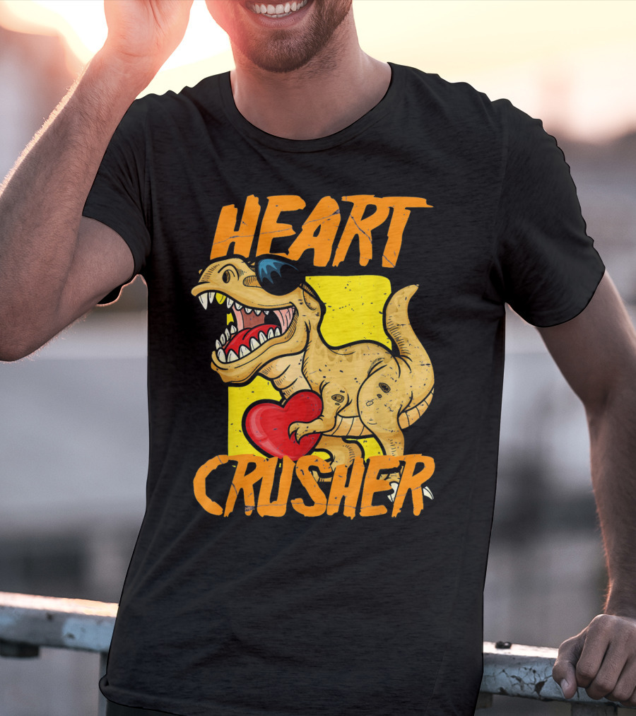 HEART CRUSHER Kids Dinosaur T-Shirt