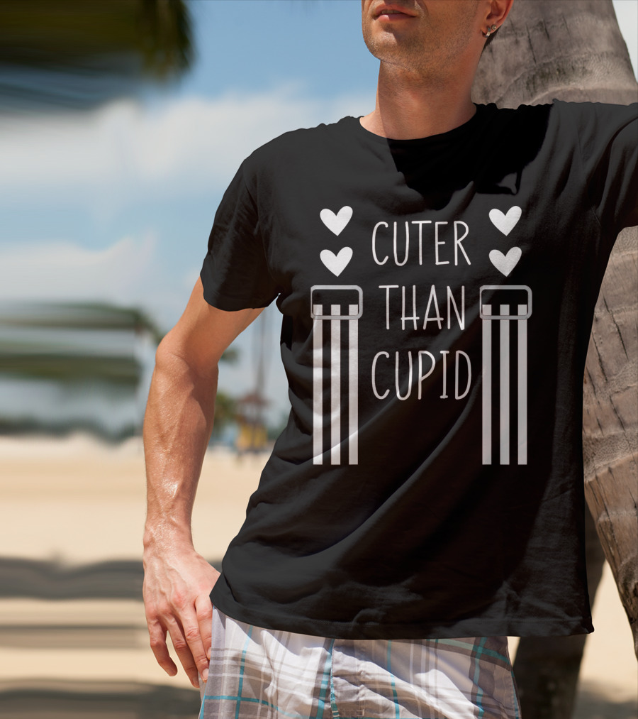 Cuter Than Cupid Kids Heart Suspenders Valentines Day T-Shirt