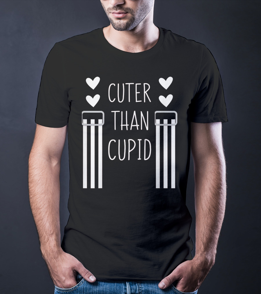 Cuter Than Cupid Kids Heart Suspenders Valentines Day T-Shirt