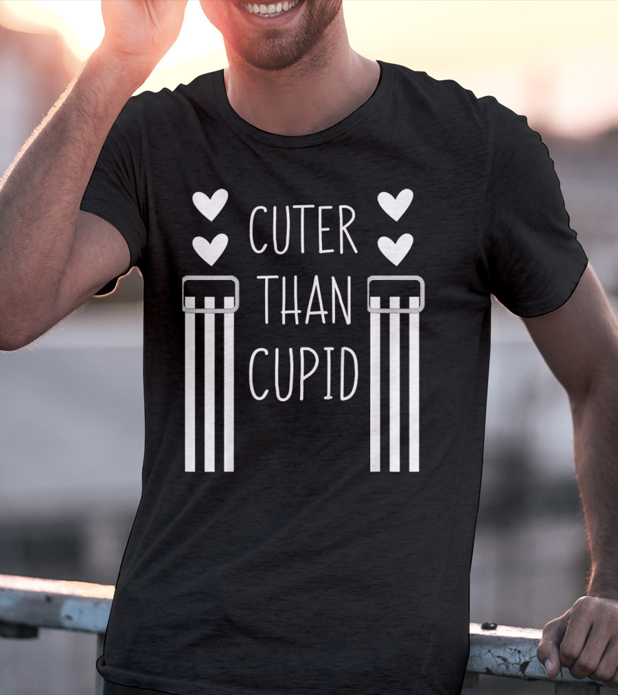 Cuter Than Cupid Kids Heart Suspenders Valentines Day T-Shirt