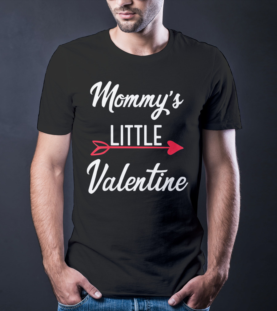Mommy's Little Valentine Arrow Heart Kids Mommy And Me Valentines T-Shirt