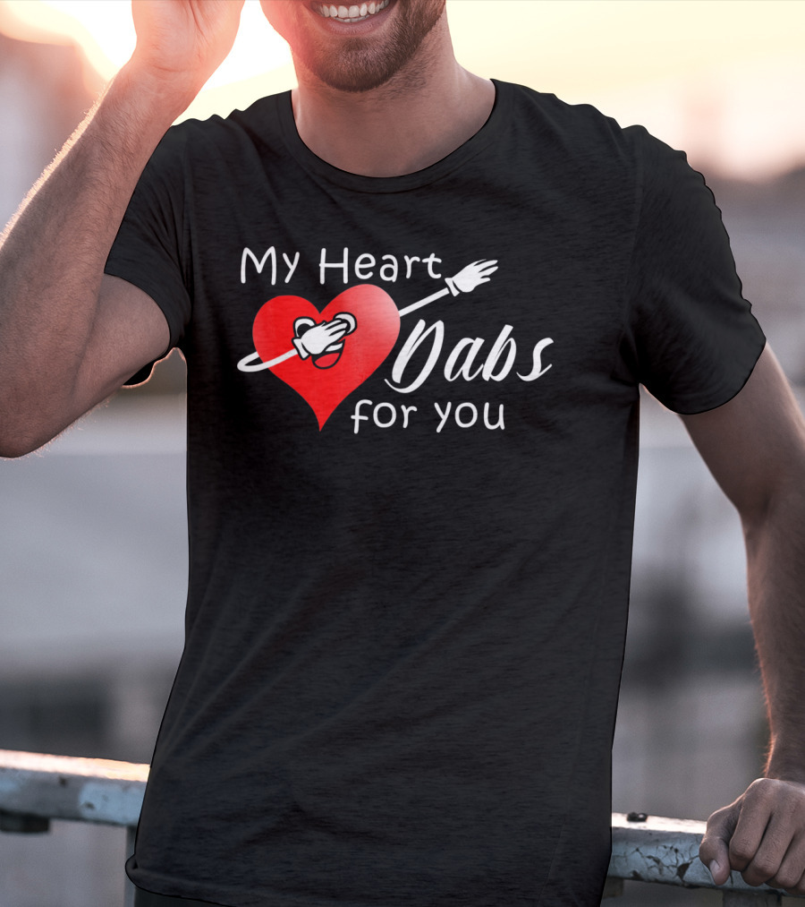 My Heart Dabs For You Valentine's Dab Love T-Shirt