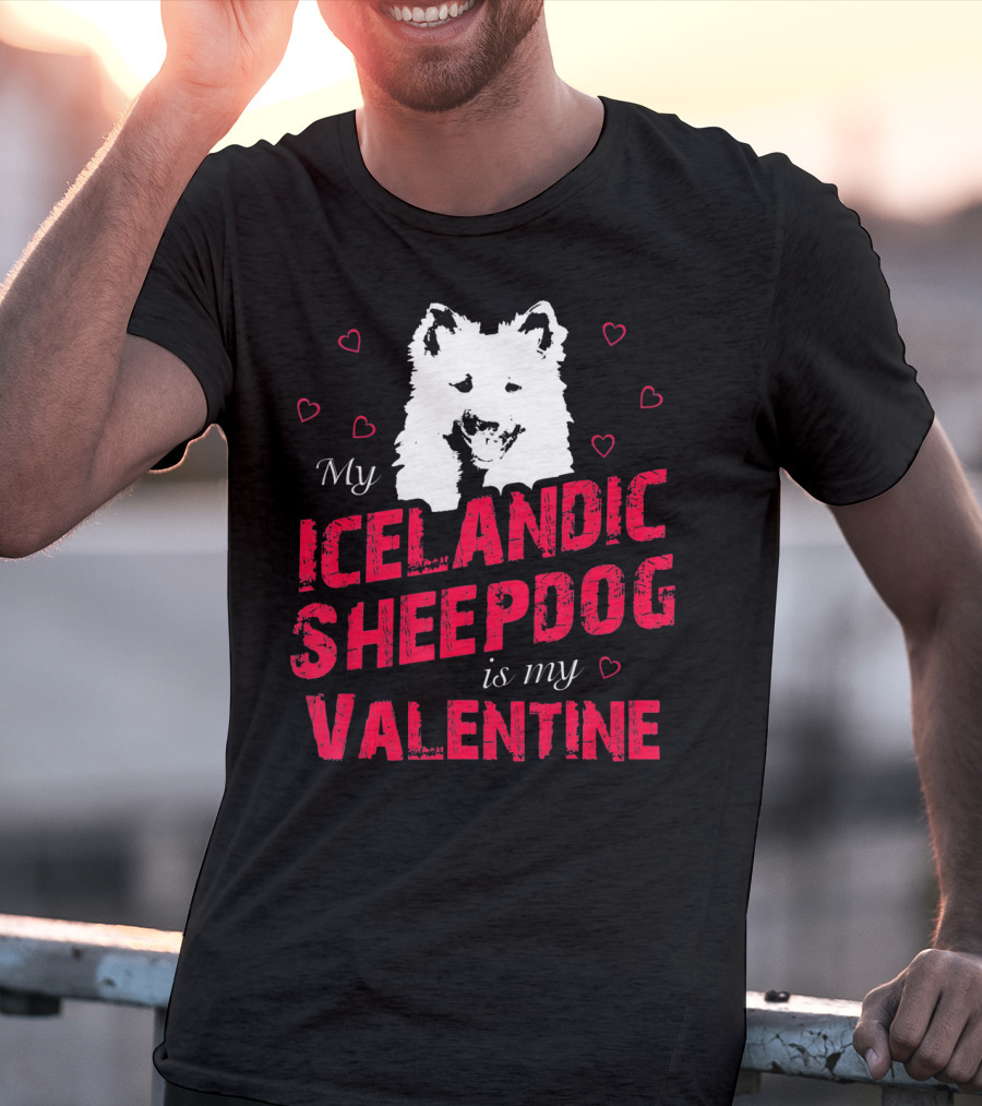 My Icelandic Sheepdog Is My Valentine With Heart T-Shirt