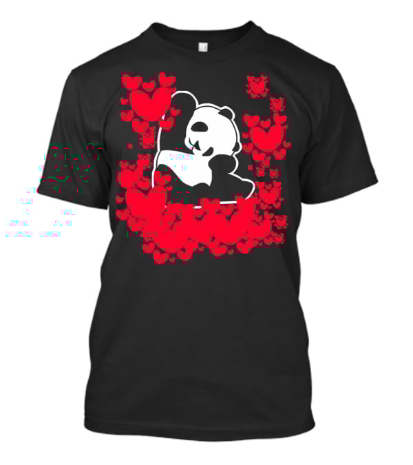 Panda Love Valentines Day Cute Heart Panda Valentines Day T-Shirt