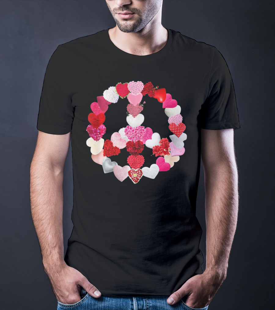 Valentine Heart Peace Sign T-Shirt