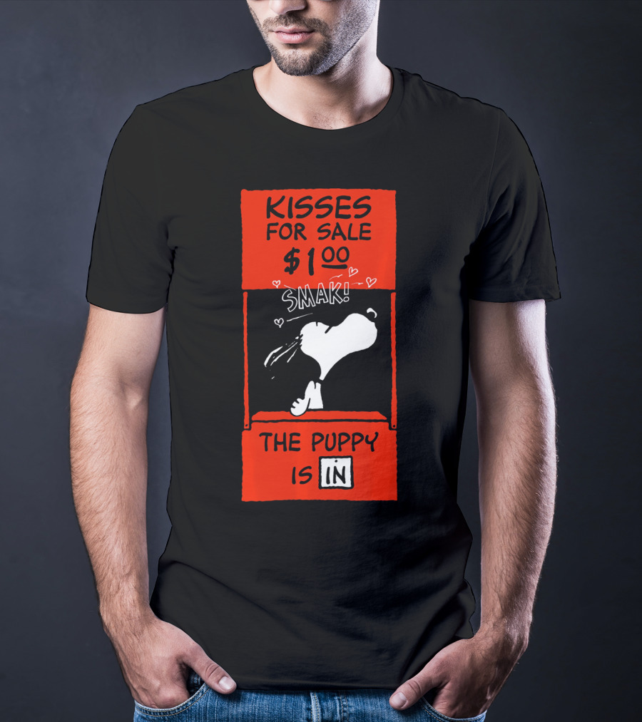 Peanuts Snoopy Kisses For Sale $1.00 Valentine Puppy Is In T-Shirt