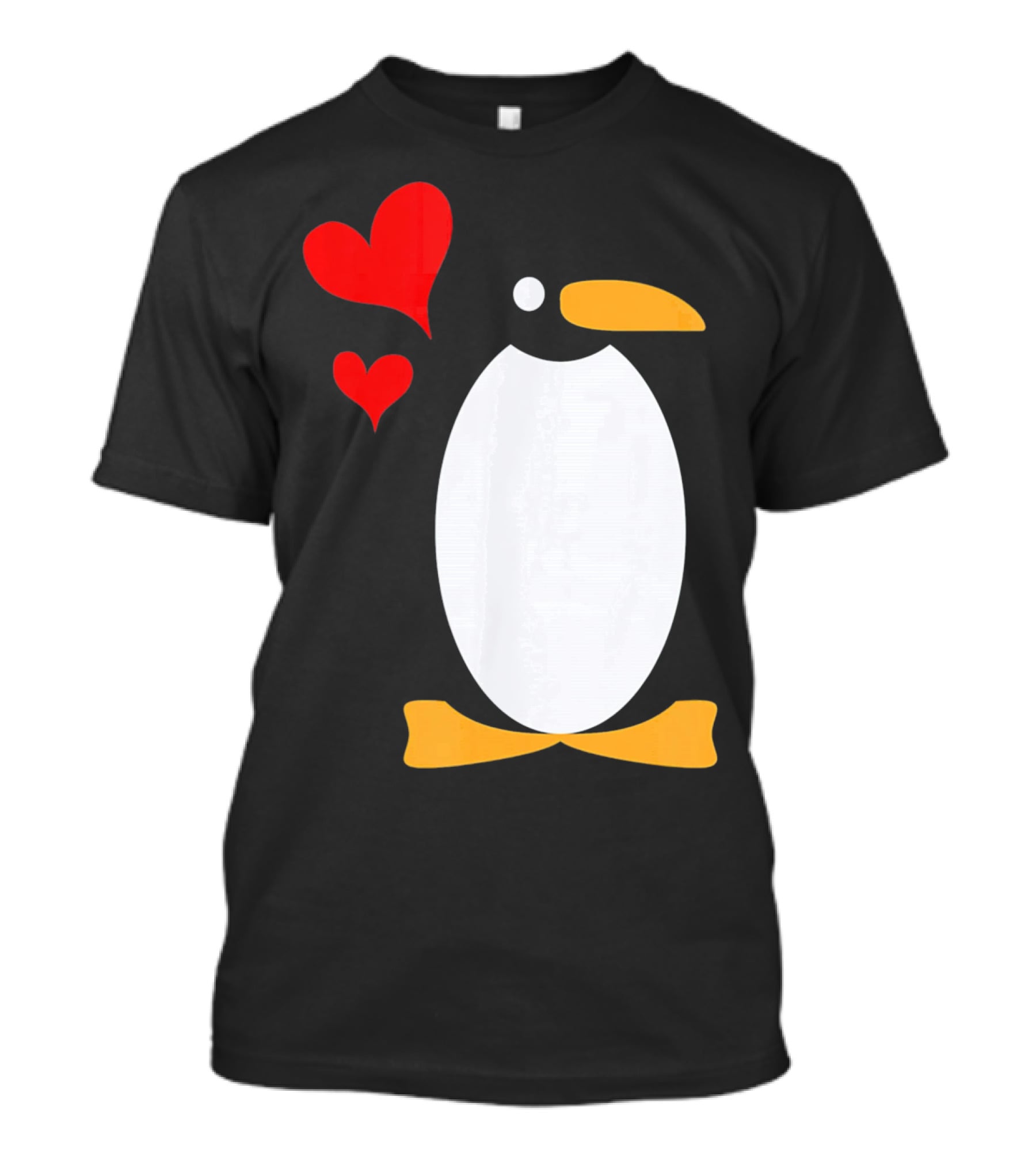 Penguin With Red Hearts T-Shirt